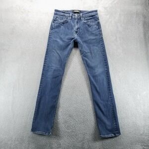 Revtown Jeans Mens 30x32 Blue Sharp Slim Fit Dark Wash Stretch Denim